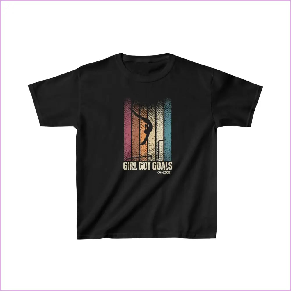 GIRL GOT GOALS Kids Heavy Cotton™ Tee - XS / Black - Kids clothes