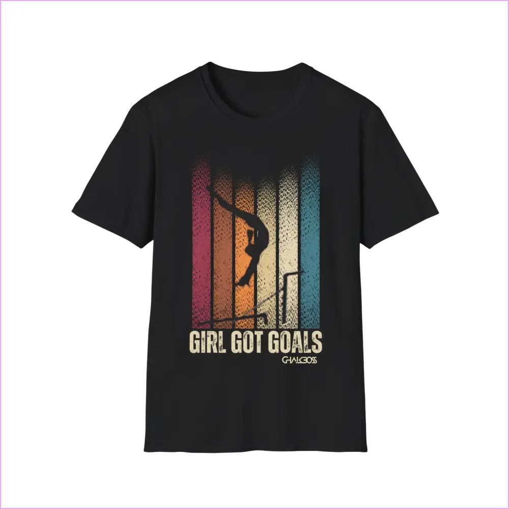 GIRL GOT GOALS Unisex Softstyle T-Shirt - Black / S - T-Shirt