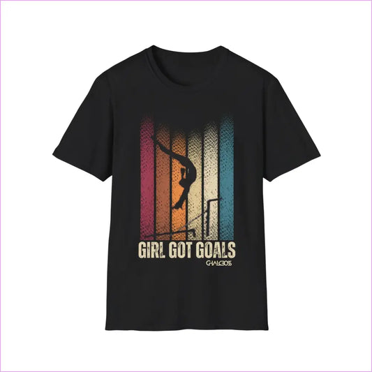 GIRL GOT GOALS Unisex Softstyle T-Shirt - Black / S - T-Shirt