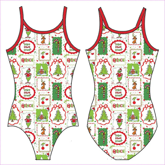 GRINCHMAS GYMNASTICS LEOTARD - GYMNASTICS LEOTARDS