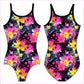 GRUNGEY FLORAL GYMNASTICS LEOTARD - GYMNASTICS LEOTARDS