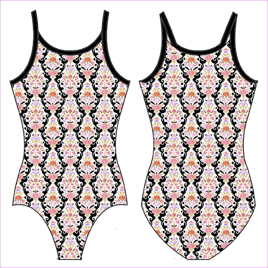 HALLOWEEN DAMASK GYMNASTICS LEOTARD - GYMNASTICS LEOTARDS