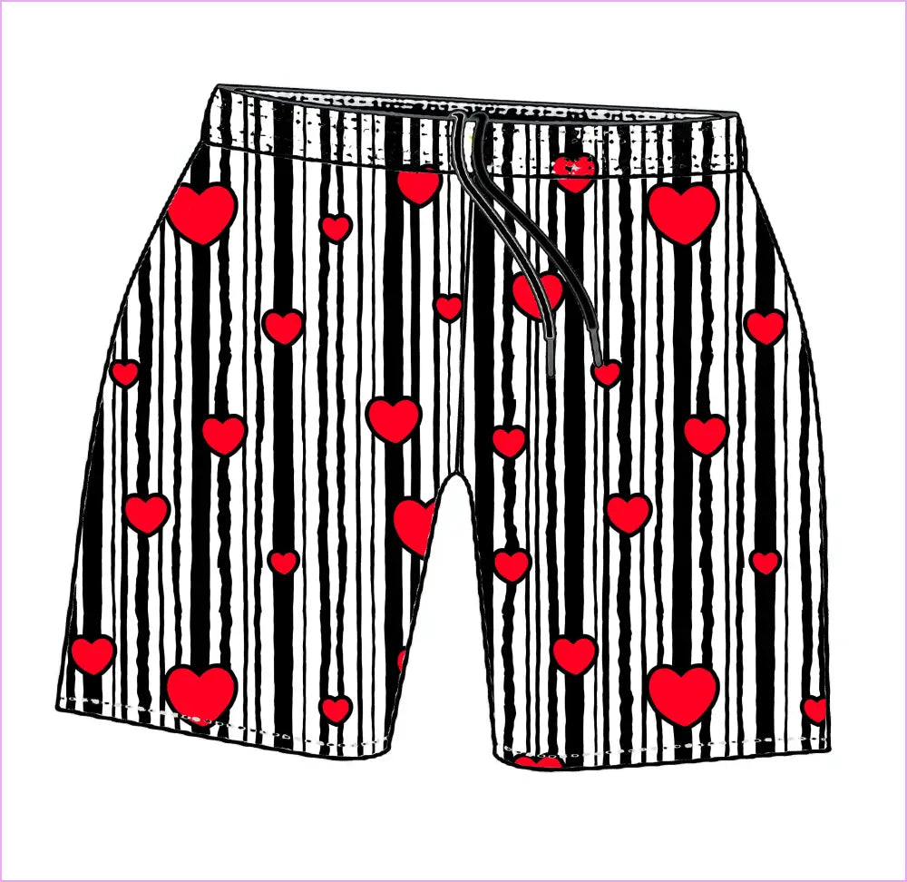 HEART STRINGS MENS TRAINING SHORTS - MENS SHORTS