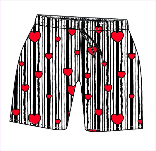 HEART STRINGS MENS TRAINING SHORTS - MENS SHORTS
