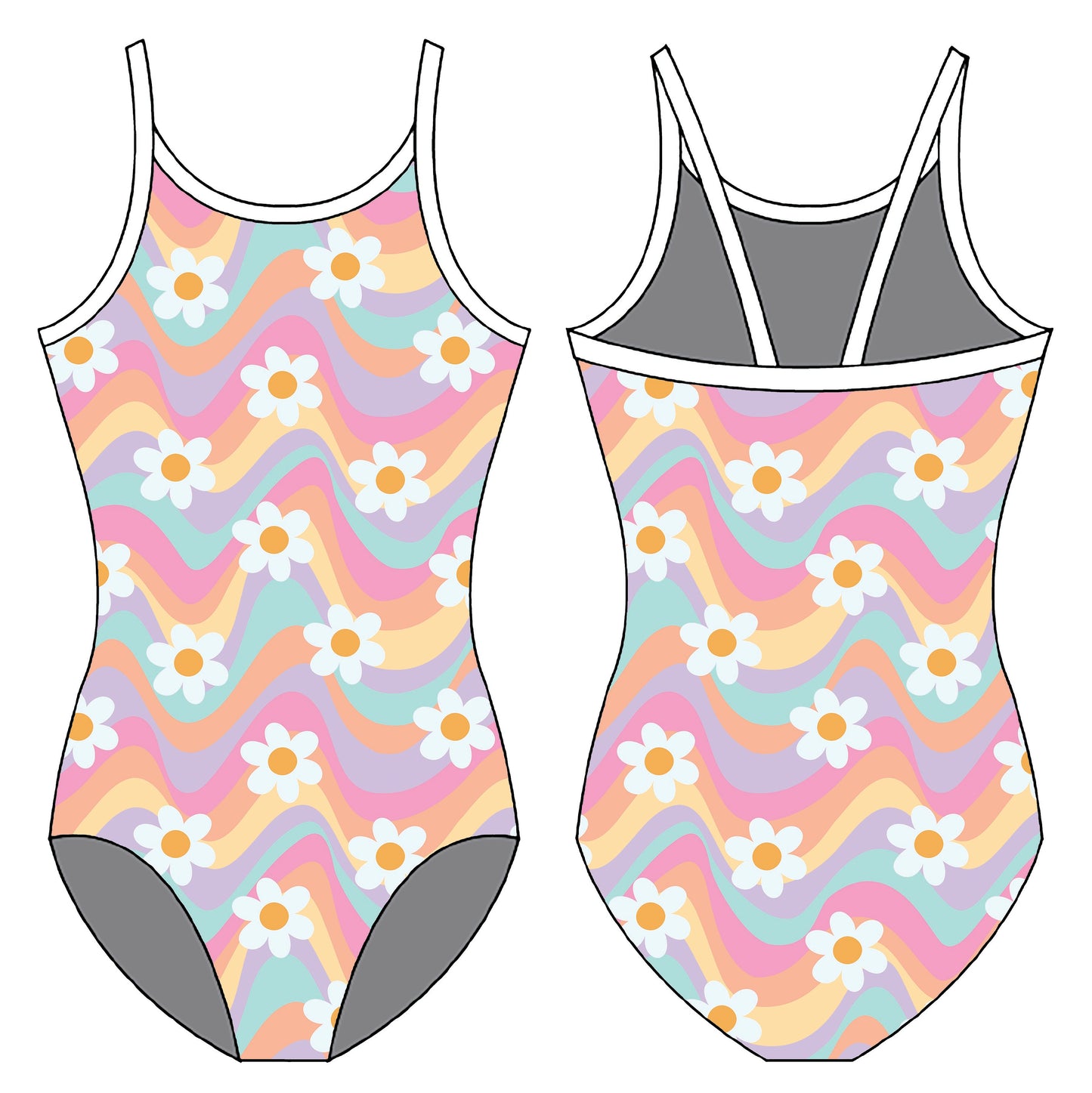 FLOWER POWER GYMNASTICS LEOTARD