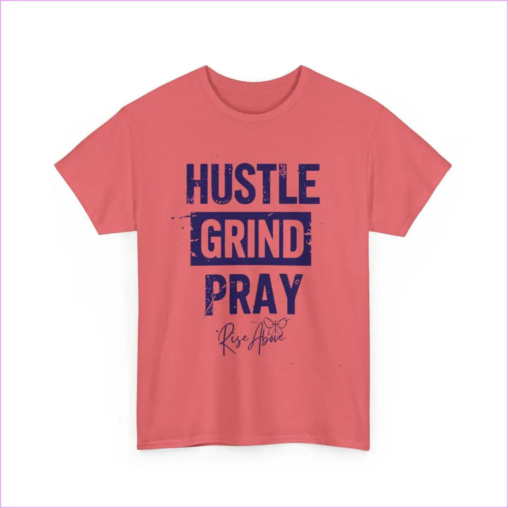 ’Hustle Grind Pray’ Unisex Heavy Cotton Tee - Motivational Graphic Shirt for Everyday Inspiration - T-Shirt