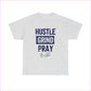 ’Hustle Grind Pray’ Unisex Heavy Cotton Tee - Motivational Graphic Shirt for Everyday Inspiration - Ash / S - T-Shirt