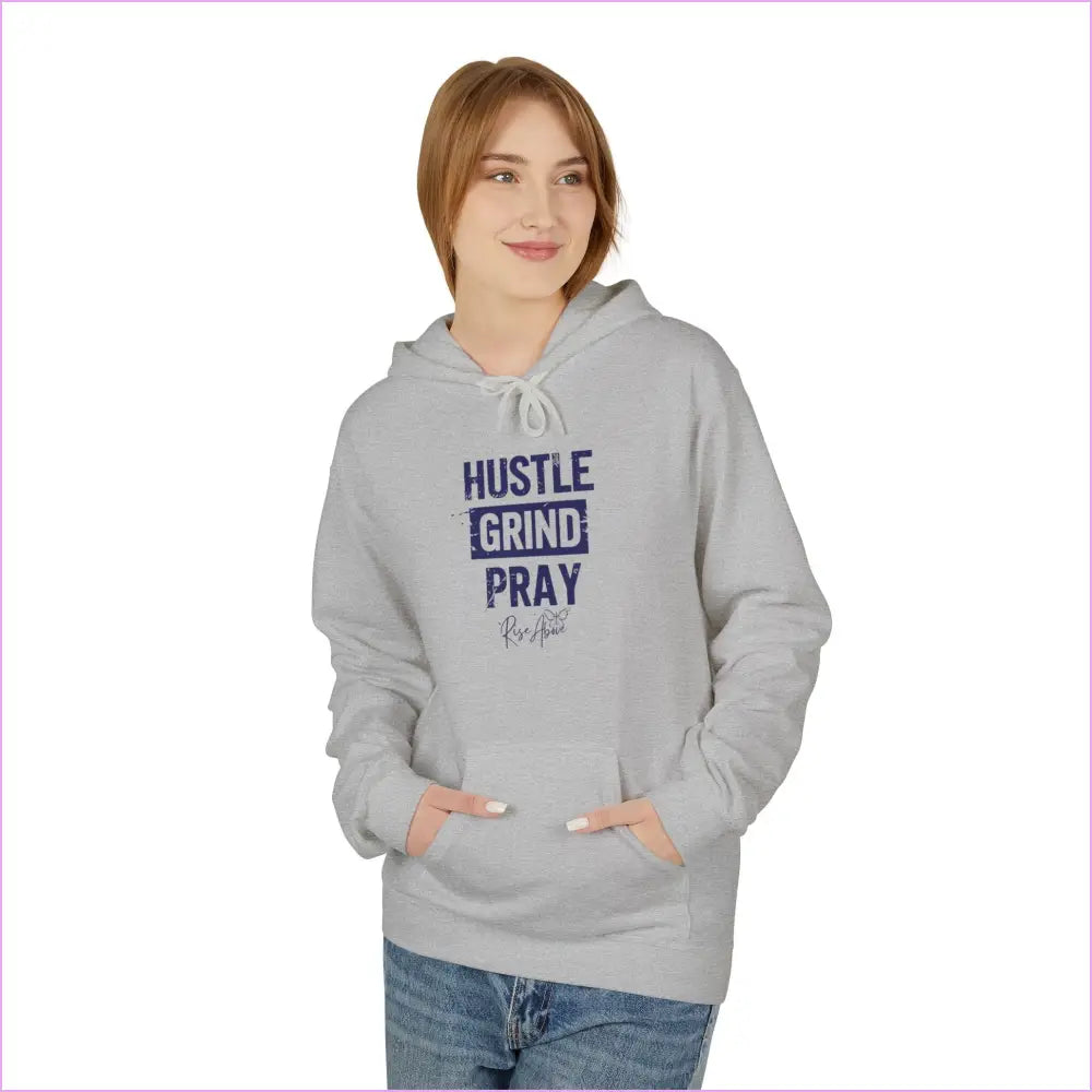 Hustle Grind Pray Unisex Hoodie - Softstyle Fleece for Motivation & Daily Inspiration - Hoodie