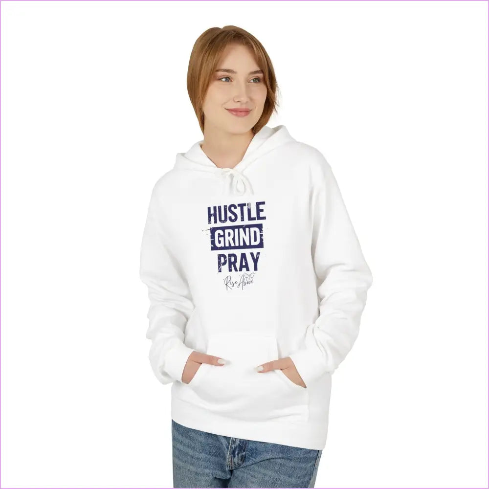 Hustle Grind Pray Unisex Hoodie - Softstyle Fleece for Motivation & Daily Inspiration - Hoodie