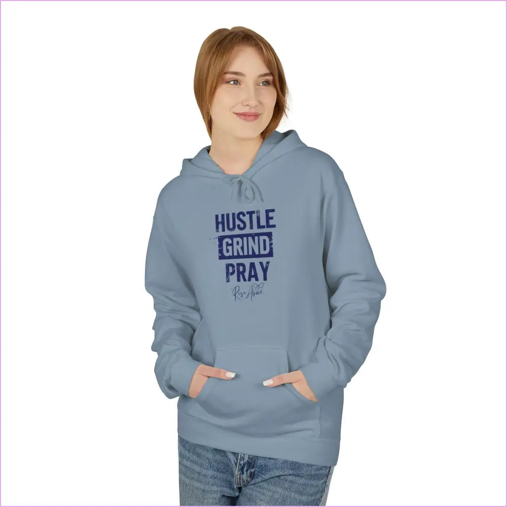 Hustle Grind Pray Unisex Hoodie - Softstyle Fleece for Motivation & Daily Inspiration - Hoodie