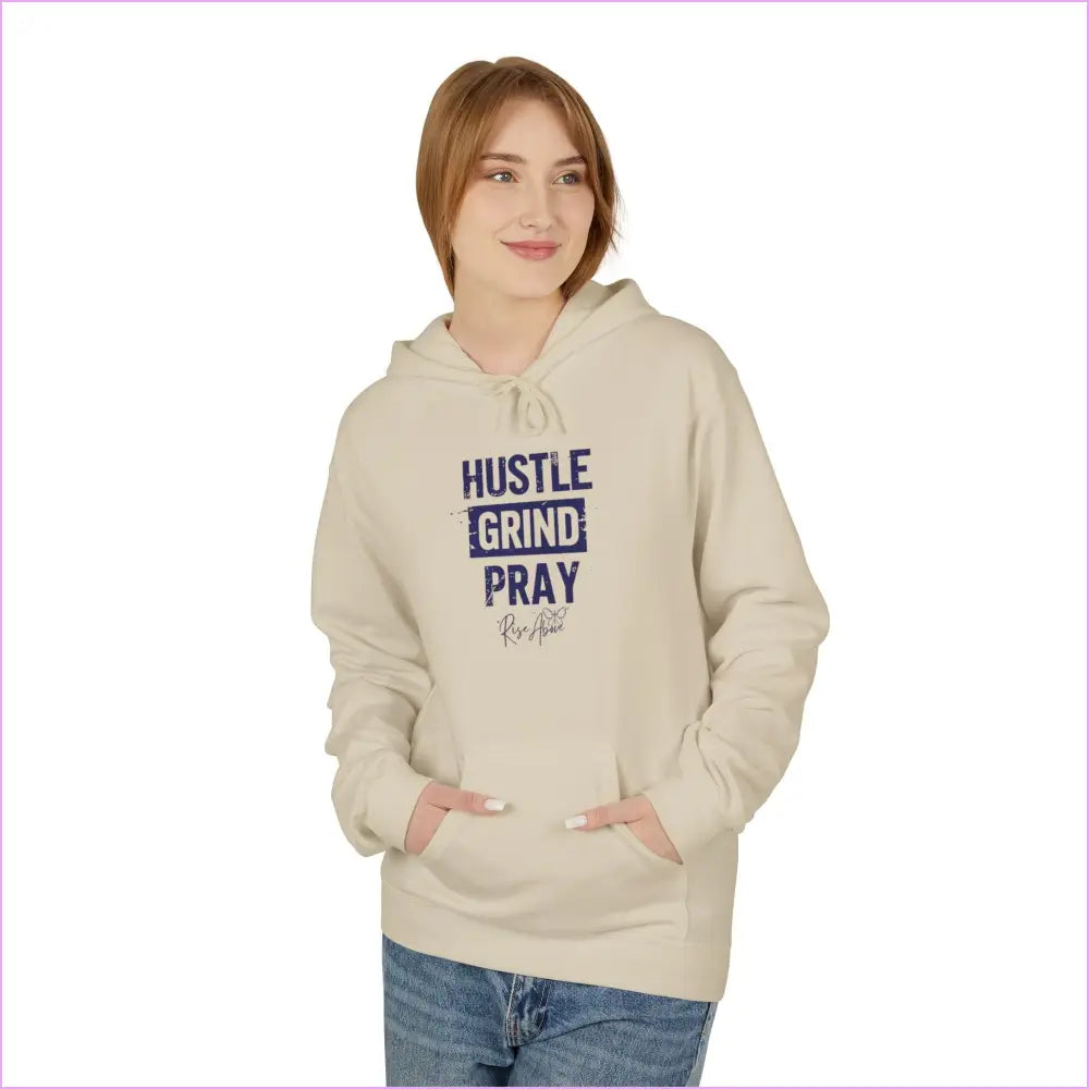 Hustle Grind Pray Unisex Hoodie - Softstyle Fleece for Motivation & Daily Inspiration - Hoodie