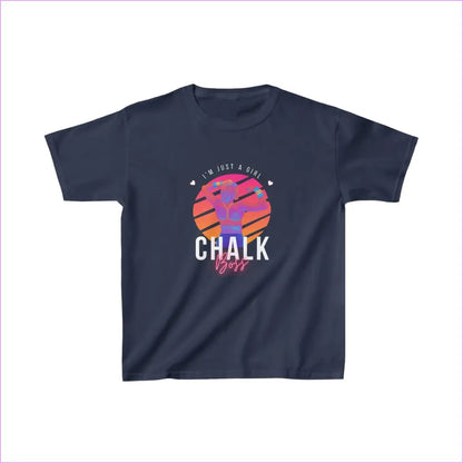 I’M JUST A GIRL Kids Heavy Cotton™ Tee - XS / Navy - Kids clothes