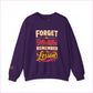 Inspirational Crewneck Sweatshirt – ’Forget the Mistake Remember the Lesson’ - Purple / S - Sweatshirt