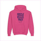 Inspirational Hustle Grind Pray Youth Hoodie - Motivational Sweatshirt for Teens - S / Heliconia - Kids clothes