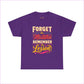 Inspirational Unisex Cotton Tee - ’Forget the Mistake Remember the Lesson’ - Purple / S - T-Shirt