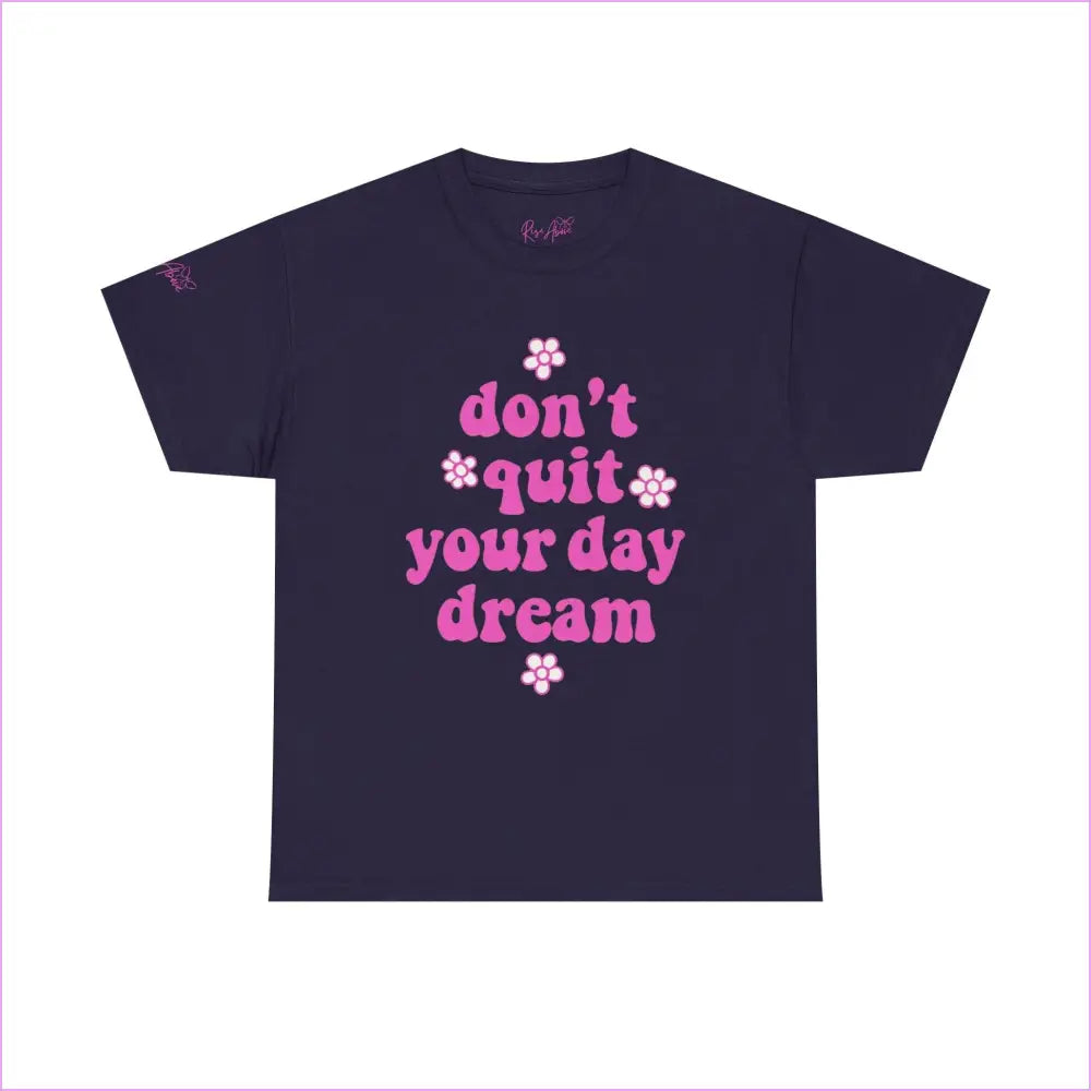 Inspirational Unisex Heavy Cotton Tee - ’Don’t Quit Your Daydream’ - Blackberry / S - T-Shirt