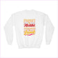 Inspirational Youth Crewneck Sweatshirt - ’Forget the Mistake Remember the Lesson’ - White / XS - Kids clothes