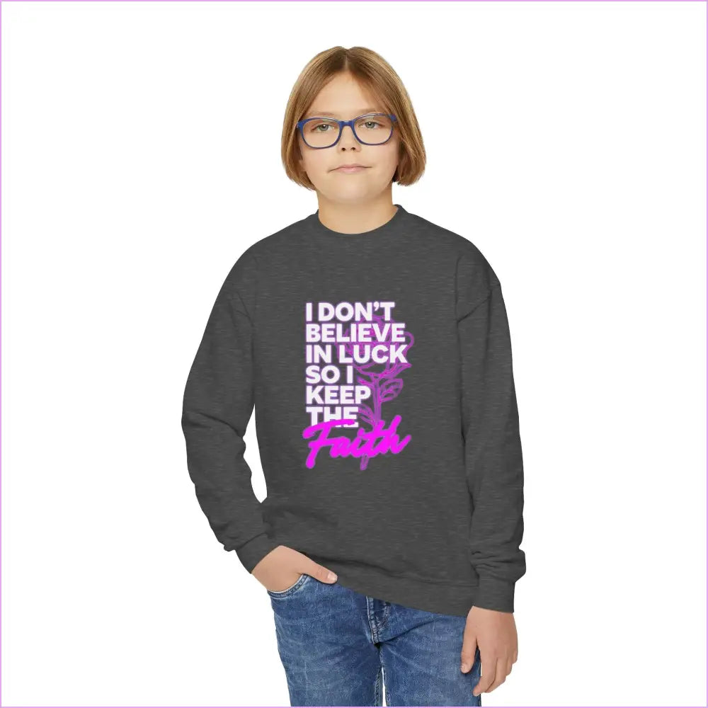 Inspirational Youth Crewneck Sweatshirt - ’Keep the Faith’ - Kids clothes