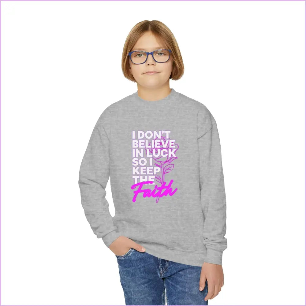 Inspirational Youth Crewneck Sweatshirt - ’Keep the Faith’ - Kids clothes