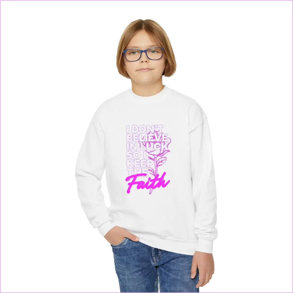 Inspirational Youth Crewneck Sweatshirt - ’Keep the Faith’ - Kids clothes