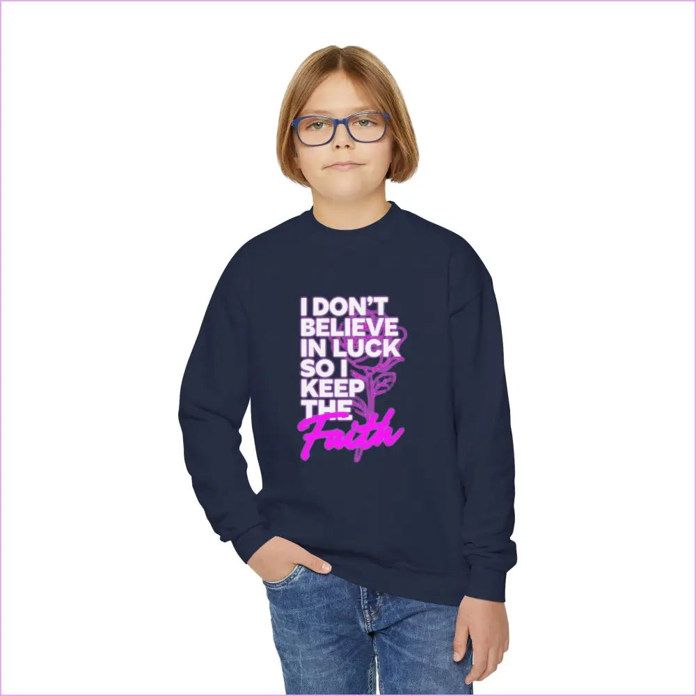 Inspirational Youth Crewneck Sweatshirt - ’Keep the Faith’ - Kids clothes