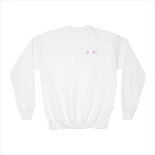 Inspirational Youth Crewneck Sweatshirt - ’You Are Worthy Beautiful Loved Enough’ - White / XS - Kids clothes