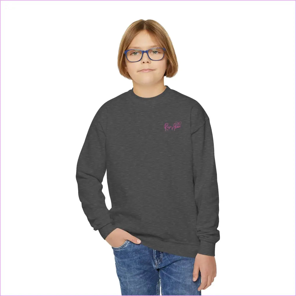 Inspirational Youth Crewneck Sweatshirt - ’You Are Worthy Beautiful Loved Enough’ - Kids clothes