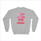 Inspirational Youth Crewneck Sweatshirt - ’You Are Worthy Beautiful Loved Enough’ - Kids clothes