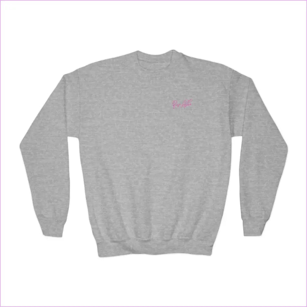 Inspirational Youth Crewneck Sweatshirt - ’You Are Worthy Beautiful Loved Enough’ - Sport Grey / XS - Kids clothes