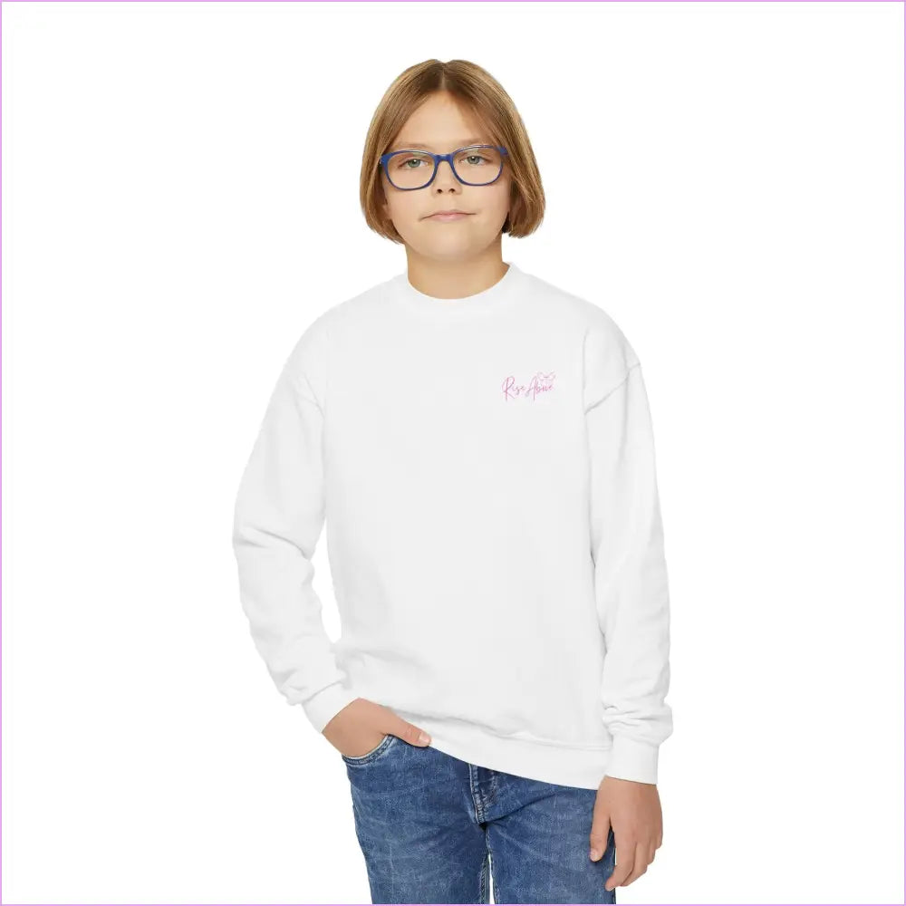 Inspirational Youth Crewneck Sweatshirt - ’You Are Worthy Beautiful Loved Enough’ - Kids clothes
