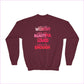 Inspirational Youth Crewneck Sweatshirt - ’You Are Worthy Beautiful Loved Enough’ - Kids clothes