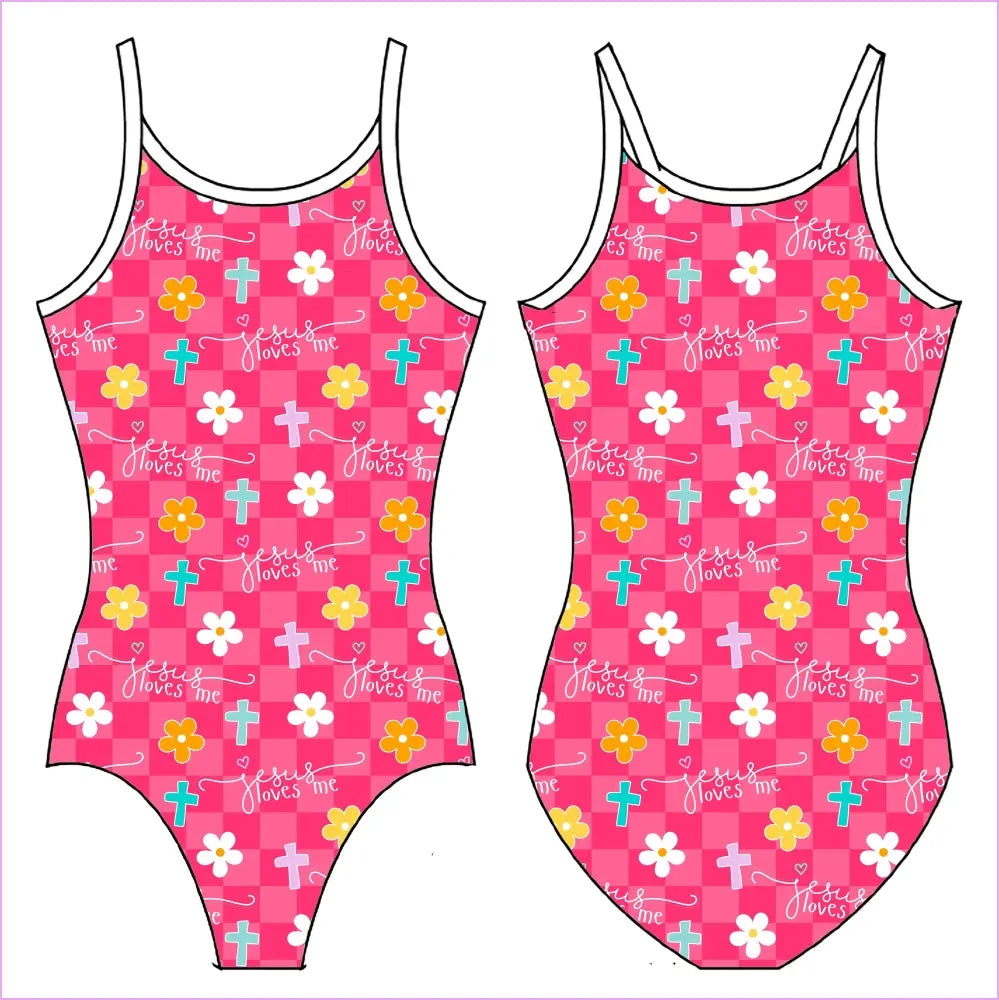 JESUS LOVES ME GYMNASTICS LEOTARD - GYMNASTICS LEOTARDS