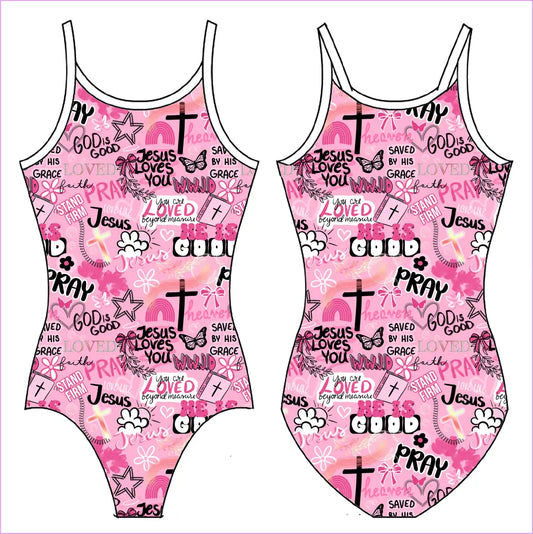 JESUS LOVES YOU GYMNASTICS LEOTARD - GYMNASTICS LEOTARDS
