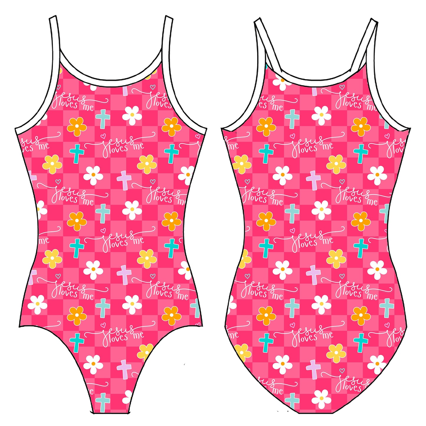 JESUS LOVES ME GYMNASTICS LEOTARD
