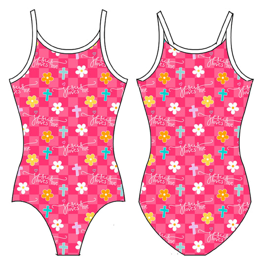 JESUS LOVES ME GYMNASTICS LEOTARD
