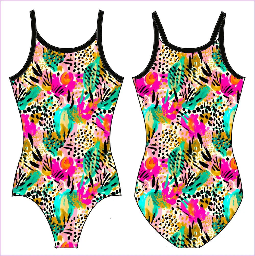 JUNGLE CHEETAH GYMNASTICS LEOTARD - GYMNASTICS LEOTARDS