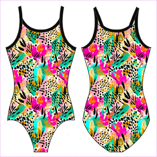 JUNGLE CHEETAH GYMNASTICS LEOTARD - GYMNASTICS LEOTARDS