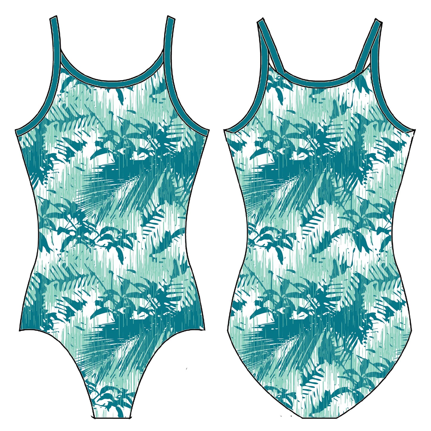 JUNGLE RAIN GYMNASTICS LEOTARD
