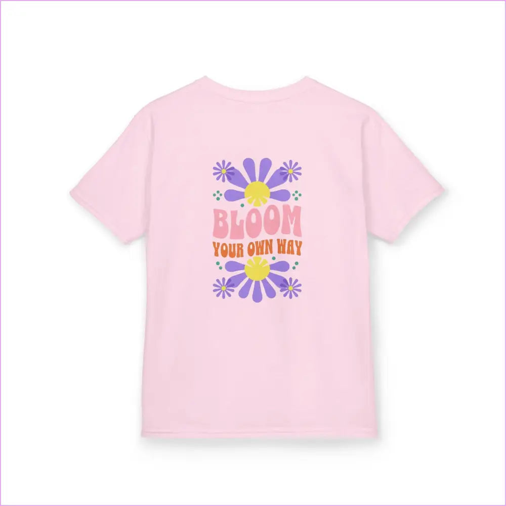 Kids Bloom Your Own Way Tee - Fun Colorful Cotton T-Shirt for Creative Kids - Kids clothes