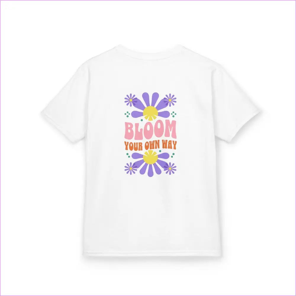 Kids Bloom Your Own Way Tee - Fun Colorful Cotton T-Shirt for Creative Kids - Kids clothes