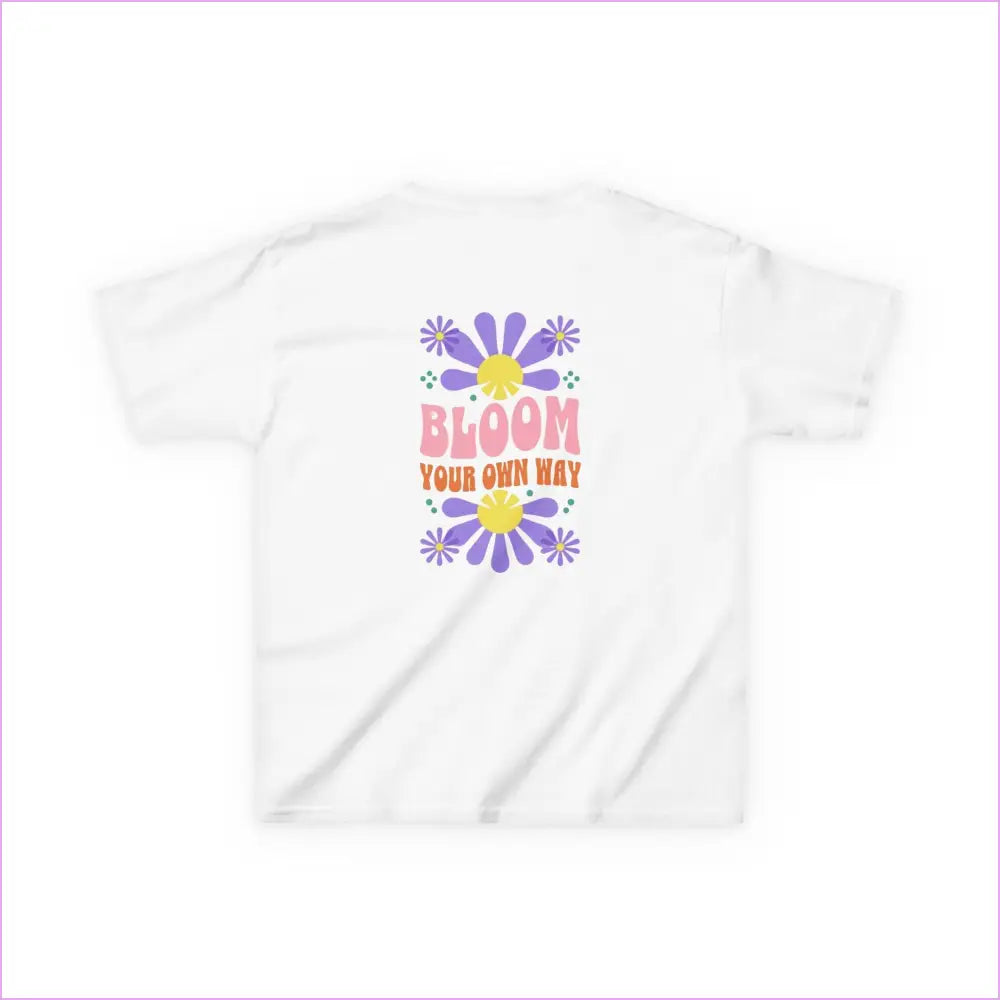 Kids Bloom Your Own Way Tee - Fun Colorful Cotton T-Shirt for Creative Kids - Kids clothes