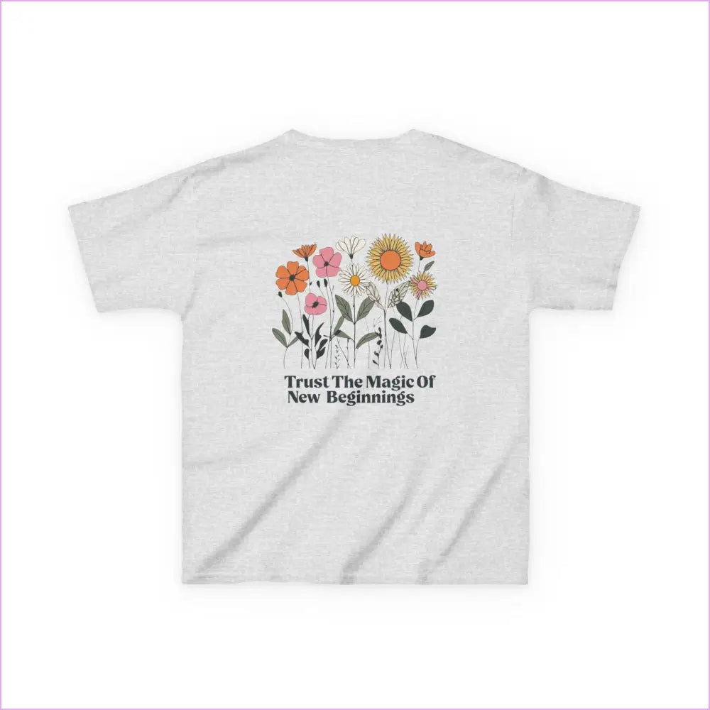 Kids Floral Tee - ’Trust The Magic Of New Beginnings’ - Kids clothes