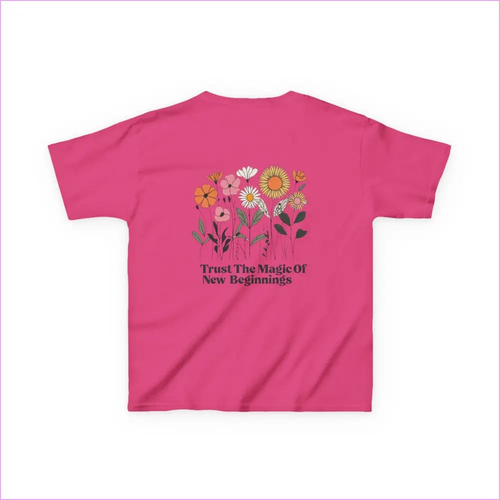 Kids Floral Tee - ’Trust The Magic Of New Beginnings’ - Kids clothes