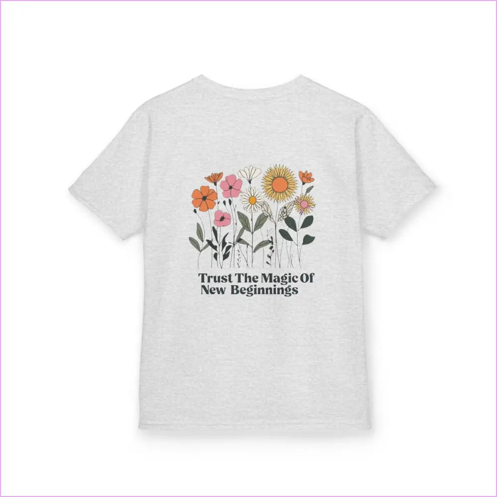 Kids Floral Tee - ’Trust The Magic Of New Beginnings’ - Kids clothes