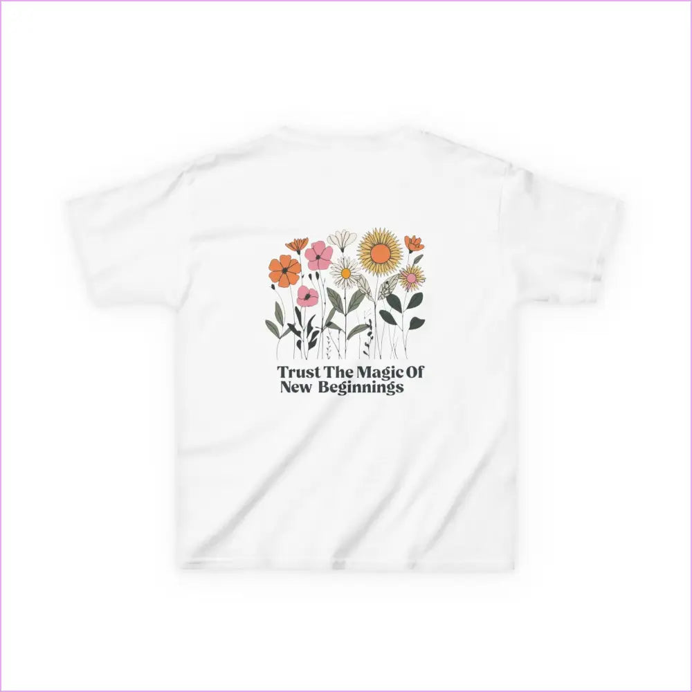Kids Floral Tee - ’Trust The Magic Of New Beginnings’ - Kids clothes