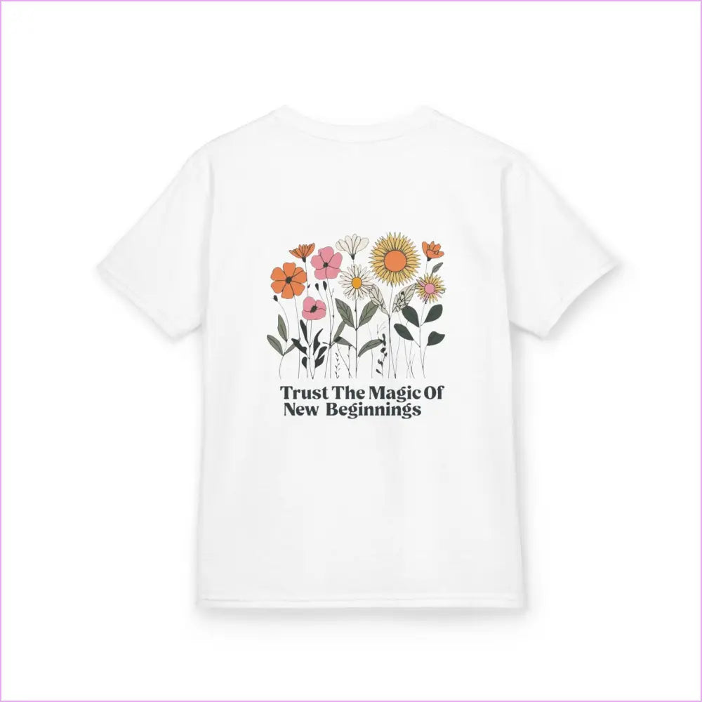Kids Floral Tee - ’Trust The Magic Of New Beginnings’ - Kids clothes