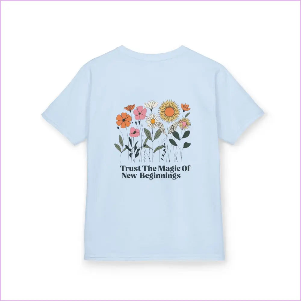 Kids Floral Tee - ’Trust The Magic Of New Beginnings’ - Kids clothes