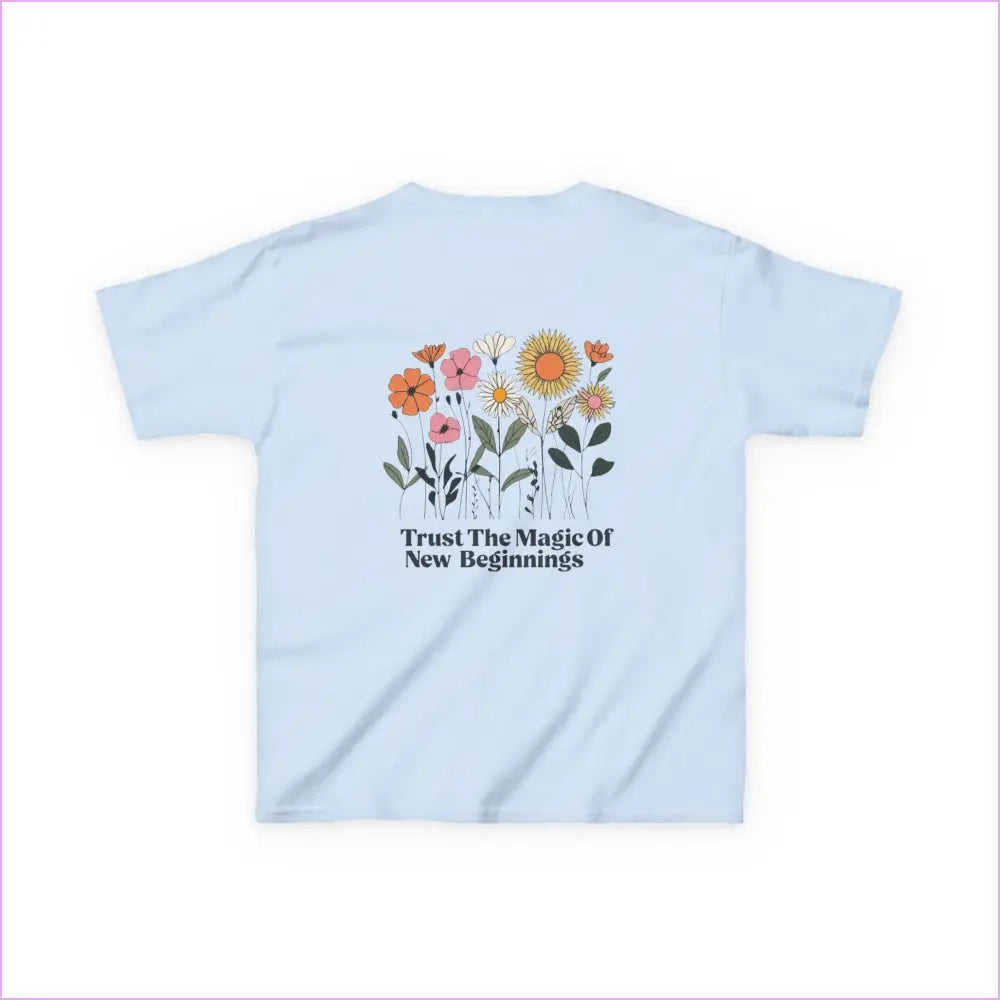 Kids Floral Tee - ’Trust The Magic Of New Beginnings’ - Kids clothes