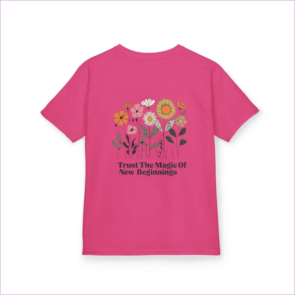 Kids Floral Tee - ’Trust The Magic Of New Beginnings’ - Kids clothes