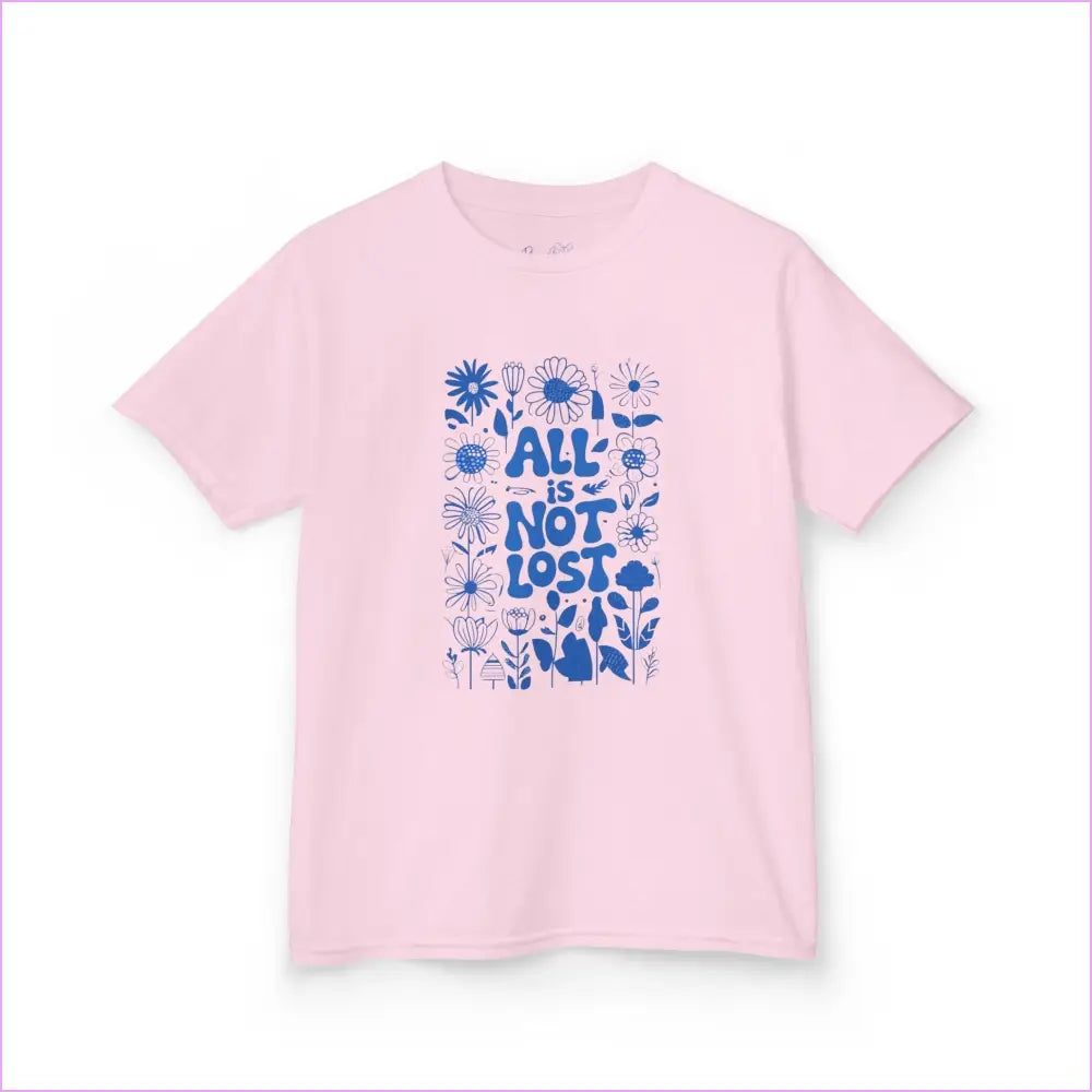 Kids Heavy Cotton™ Tee - ’All is Not Lost’ Floral Design - Kids clothes